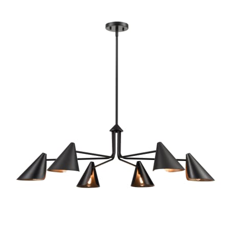Millennium Lighting Warhol 6 Light 41" Wide Chandelier Matte Black