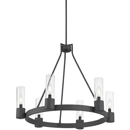 Millennium Lighting Evandrel 6 Light 29" Wide Taper Candle Style Chandelier Matte Black