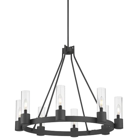 Millennium Lighting Evandrel 8 Light 32" Wide Taper Candle Style Chandelier Matte Black