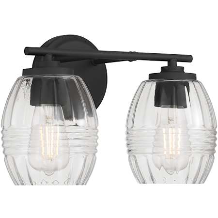 Millennium Lighting Miravelle 2 Light 14" Wide Vanity Light Matte Black