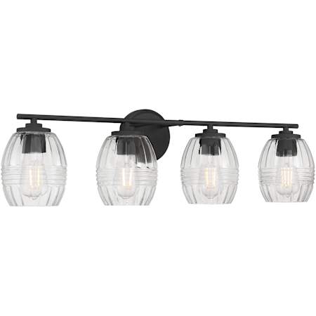 Millennium Lighting Miravelle 4 Light 31" Wide Vanity Light Matte Black