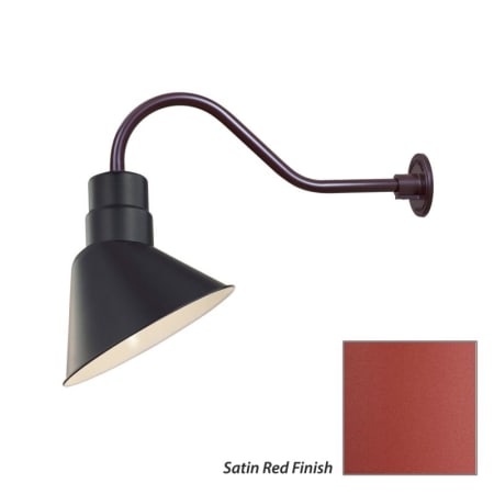 Millennium Lighting-RAS10-RGN22-Fixture with Satin Red Finish Swatch