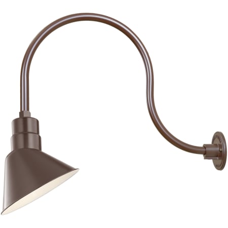 Millennium Lighting RLM 1 Light Outdoor Wall Sconce with 10" Wide Angle Shade and 24" Gooseneck Stem Architectural Bronze
