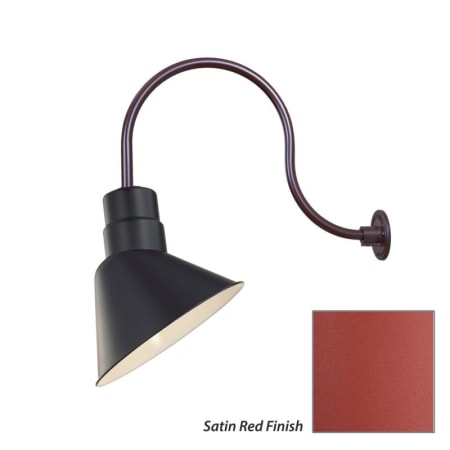 Millennium Lighting-RAS10-RGN24-Fixture with Satin Red Finish Swatch