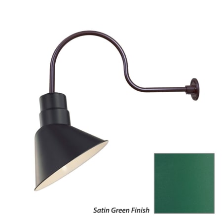 Millennium Lighting-RAS10-RGN30-Fixture with Satin Green Finish Swatch