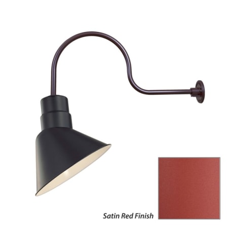 Millennium Lighting-RAS10-RGN30-Fixture with Satin Red Finish Swatch