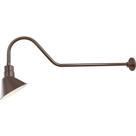 Millennium Lighting RLM 1 Light Outdoor Wall Sconce with 10" Wide Angle Shade and 41" Gooseneck Stem Architectural Bronze