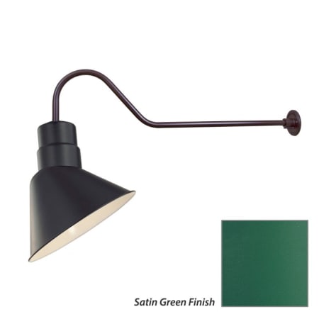 Millennium Lighting-RAS10-RGN41-Fixture with Satin Green Finish Swatch