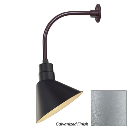 Millennium Lighting-RAS12-RGN12-Fixture with Galvanized Finish Swatch