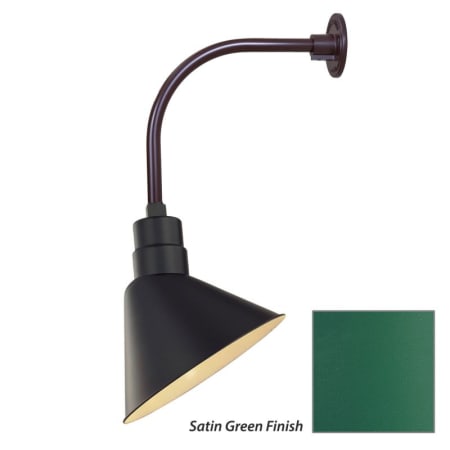 Millennium Lighting-RAS12-RGN12-Fixture with Satin Green Finish Swatch