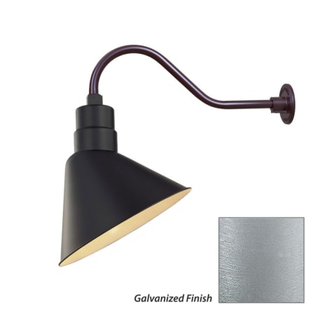 Millennium Lighting-RAS12-RGN22-Fixture with Galvanized Finish Swatch