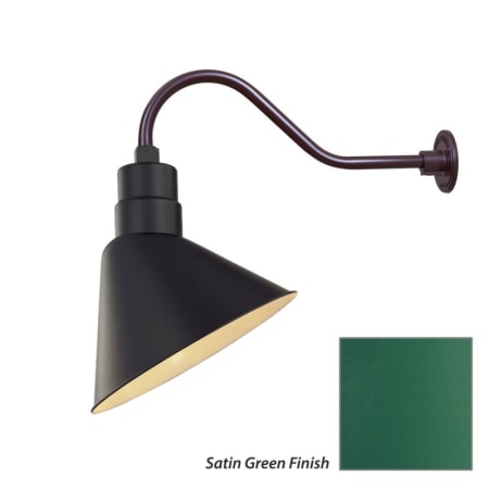 Millennium Lighting-RAS12-RGN22-Fixture with Satin Green Finish Swatch