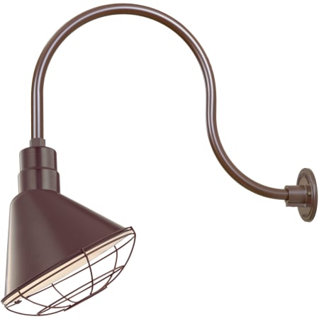 Millennium Lighting RLM 1 Light Outdoor Wall Sconce with 12" Angle Shade and 24" Gooseneck Stem Architectural Bronze