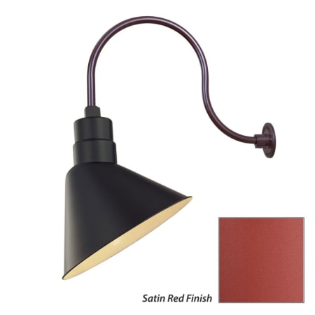 Millennium Lighting-RAS12-RGN24-Fixture with Satin Red Finish Swatch