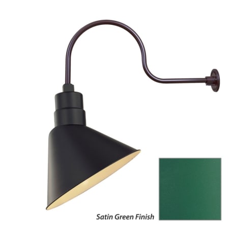 Millennium Lighting-RAS12-RGN30-Fixture with Satin Green Finish Swatch