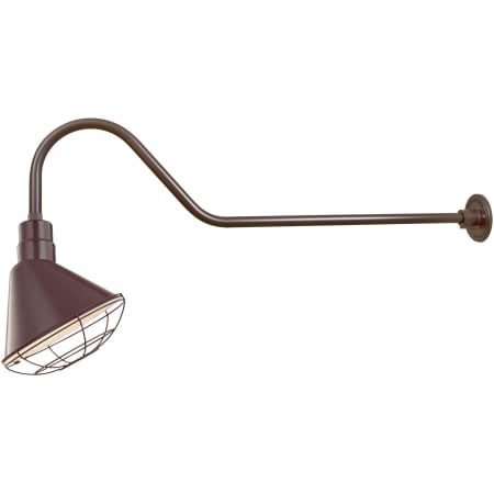 Millennium Lighting RLM 1 Light Outdoor Wall Sconce with 12" Angle Shade and 41" Gooseneck Stem Architectural Bronze