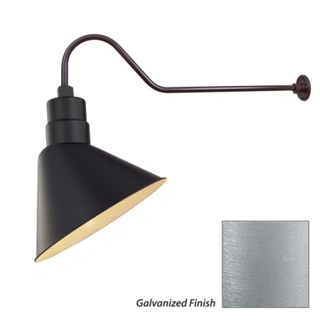 Millennium Lighting-RAS12-RGN41-Fixture with Galvanized Finish Swatch