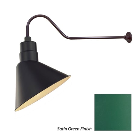 Millennium Lighting-RAS12-RGN41-Fixture with Satin Green Finish Swatch