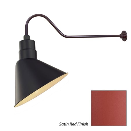 Millennium Lighting-RAS12-RGN41-Fixture with Satin Red Finish Swatch