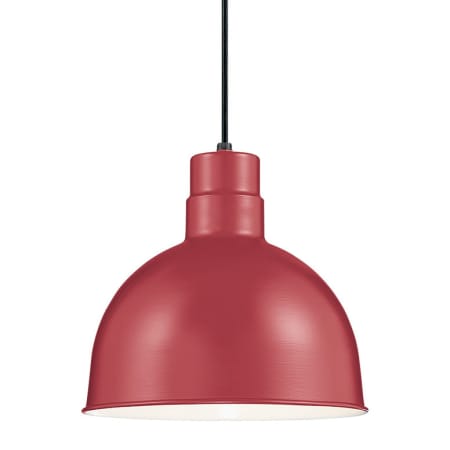 Millennium Lighting RLM Single Light 12" Wide Pendant Satin Red