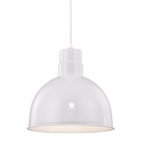 Millennium Lighting RLM Single Light 12" Wide Pendant White