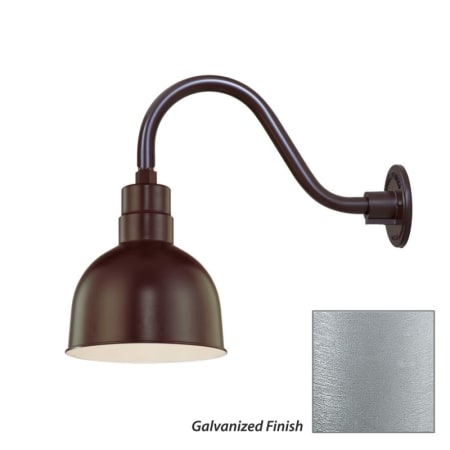 Millennium Lighting-RDBS10-RGN15-Fixture with Galvanized Finish Swatch