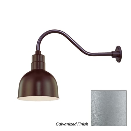 Millennium Lighting-RDBS10-RGN22-Fixture with Galvanized Finish Swatch