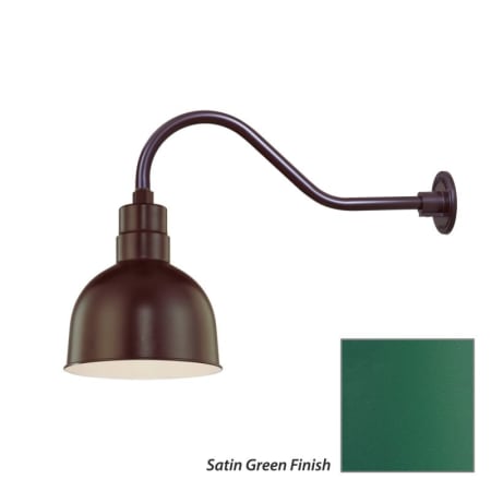 Millennium Lighting-RDBS10-RGN22-Fixture with Satin Green Finish Swatch