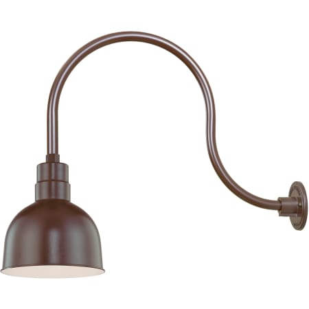 Millennium Lighting RLM 1 Light Outdoor Wall Sconce with 10" Wide Bowl Shade and 24" Gooseneck Stem Architectural Bronze