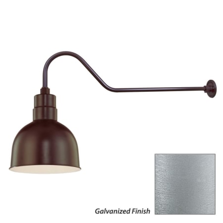 Millennium Lighting-RDBS10-RGN41-Fixture with Galvanized Finish Swatch