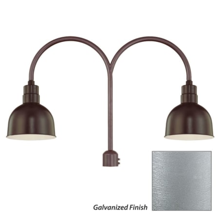 Millennium Lighting-RDBS10-RPAD-Fixture with Galvanized Finish Swatch