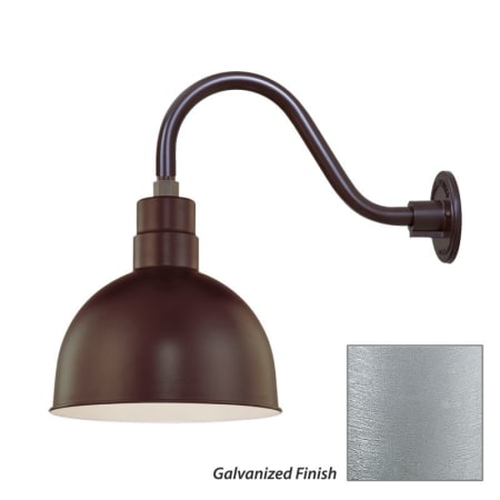 Millennium Lighting-RDBS12-RGN15-Fixture with Galvanized Finish Swatch
