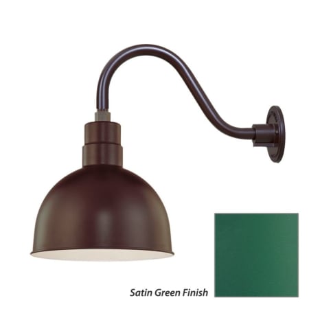 Millennium Lighting-RDBS12-RGN15-Fixture with Satin Green Finish Swatch