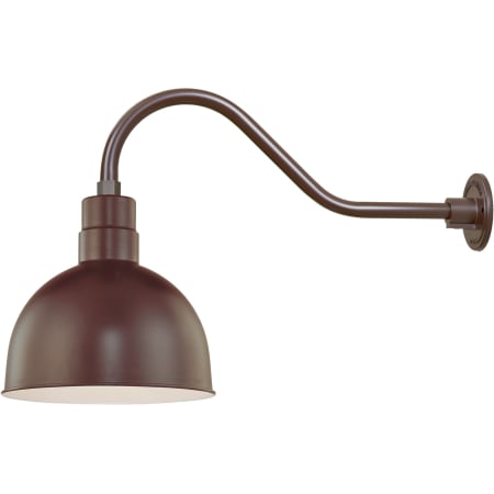 Millennium Lighting RLM 1 Light Outdoor Wall Sconce with 12" Wide Bowl Shade and 21.5" Gooseneck Stem Architectural Bronze