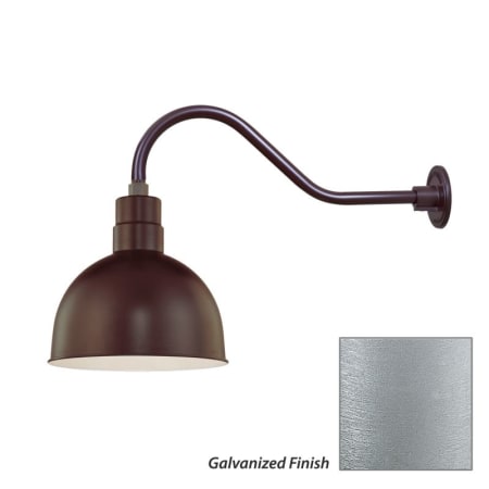 Millennium Lighting-RDBS12-RGN22-Fixture with Galvanized Finish Swatch