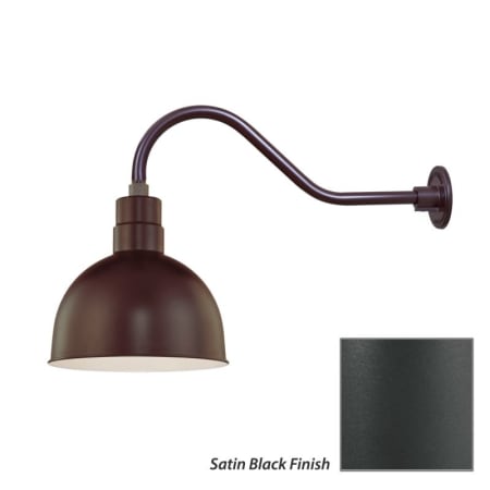 Millennium Lighting-RDBS12-RGN22-Fixture with Satin Black Finish Swatch