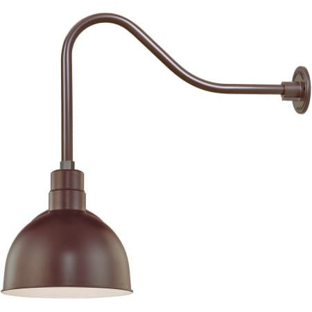 Millennium Lighting RLM 1 Light Outdoor Wall Sconce with 12" Wide Bowl Shade and 23" Gooseneck Stem Architectural Bronze