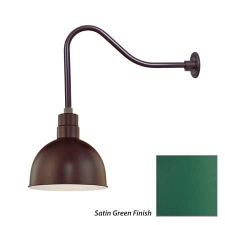 Millennium Lighting-RDBS12-RGN23-Fixture with Satin Green Finish Swatch