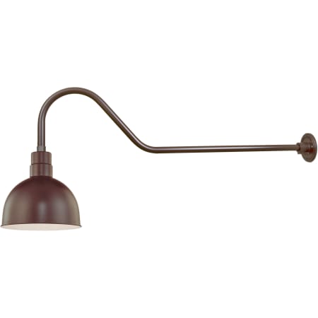Millennium Lighting RLM 1 Light Outdoor Wall Sconce with 12" Wide Bowl Shade and 41" Gooseneck Stem Architectural Bronze