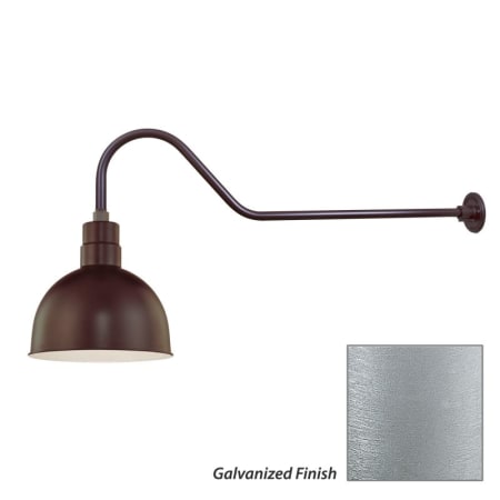 Millennium Lighting-RDBS12-RGN41-Fixture with Galvanized Finish Swatch