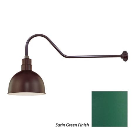 Millennium Lighting-RDBS12-RGN41-Fixture with Satin Green Finish Swatch