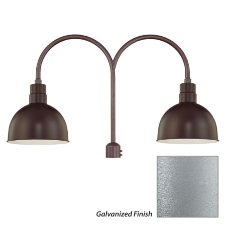 Millennium Lighting-RDBS12-RPAD-Fixture with Galvanized Finish Swatch