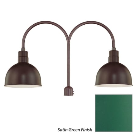Millennium Lighting-RDBS12-RPAD-Fixture with Satin Green Finish Swatch