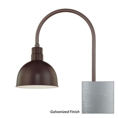 Millennium Lighting-RDBS12-RPAS-Fixture with Galvanized Finish Swatch