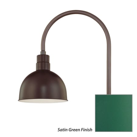 Millennium Lighting-RDBS12-RPAS-Fixture with Satin Green Finish Swatch