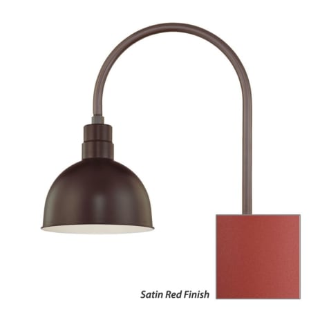 Millennium Lighting-RDBS12-RPAS-Fixture with Satin Red Finish Swatch