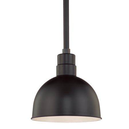 Millennium Lighting RLM 1 Light Outdoor Pendant with 12" Wide Bowl Shade and Canopy Kit Satin Black