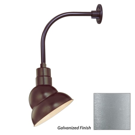 Millennium Lighting-RES10-RGN12-Fixture with Galvanized Finish Swatch