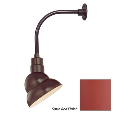 Millennium Lighting-RES10-RGN12-Fixture with Satin Red Finish Swatch