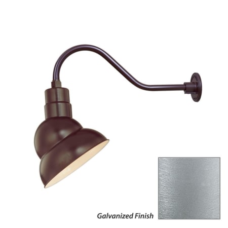 Millennium Lighting-RES10-RGN22-Fixture with Galvanized Finish Swatch